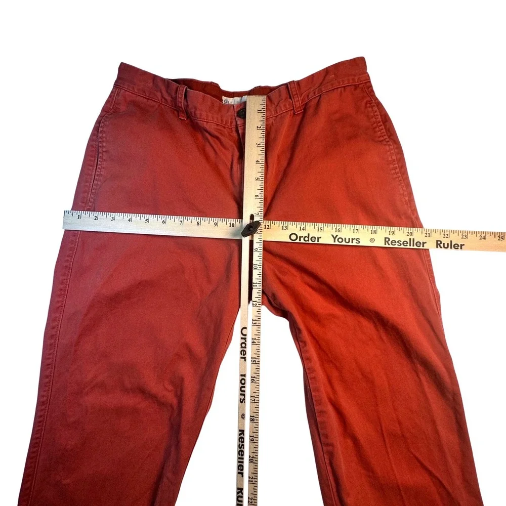 J. Crew Mens Chino Pants 33x30 Nantucket Red Cotton Straight Leg 12837 SP14